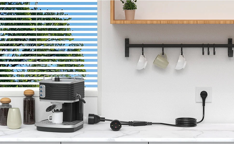 Heavy Duty EU Extension Cord - 4000W Waterproof Power Socket for Home - 7