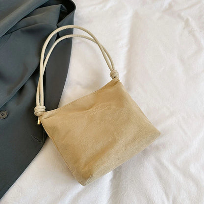 Luxury Retro Suede Shoulder Bag