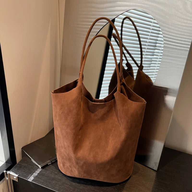 Luxury Retro Suede Tote