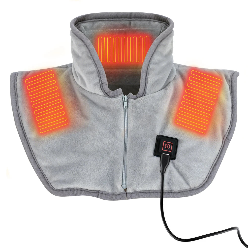 USB Electric Heated Neck and Shoulder Heating Pad with 3 Adjustable Heat Levels - 18