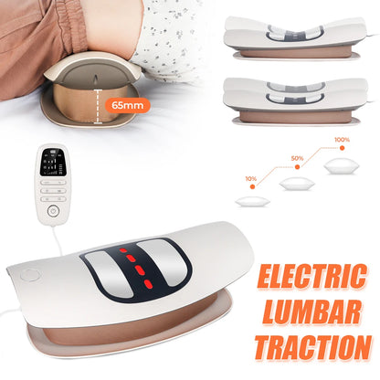 Electric Lumbar Traction Massager with Heat & Vibration