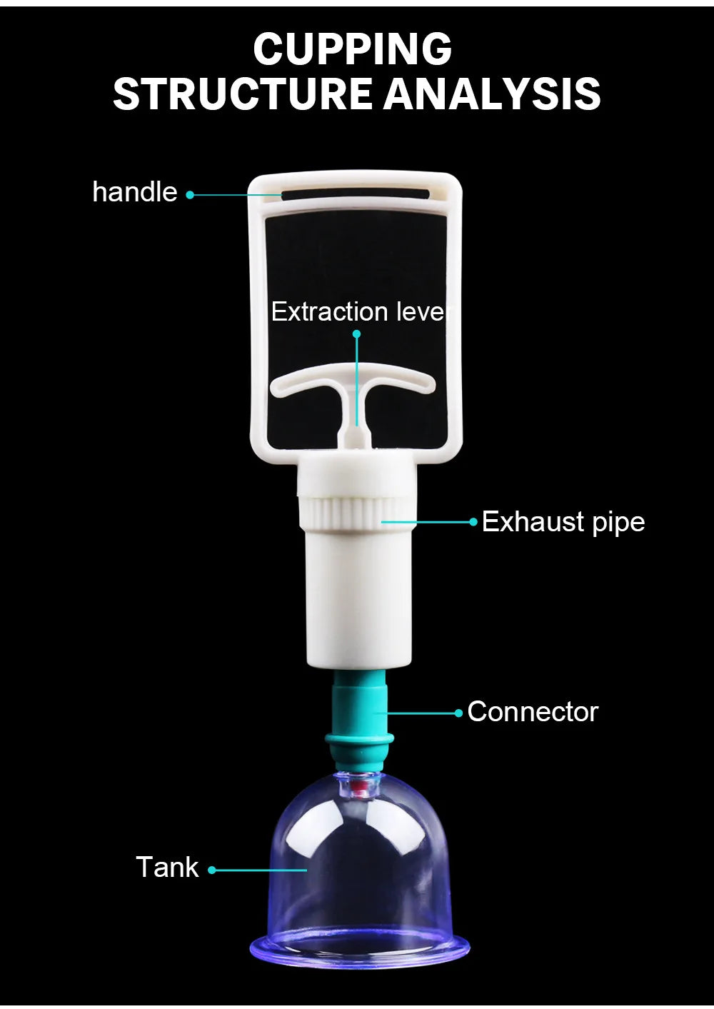 6-Cup Vacuum Cupping Therapy Set with Hand Pump