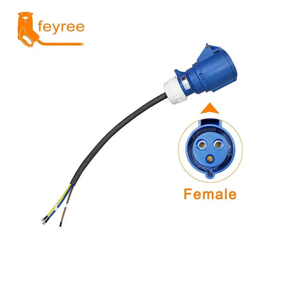 32A EV Charger Adapter CEE Female 3-Pin to Schuko Plug 7KW Portable