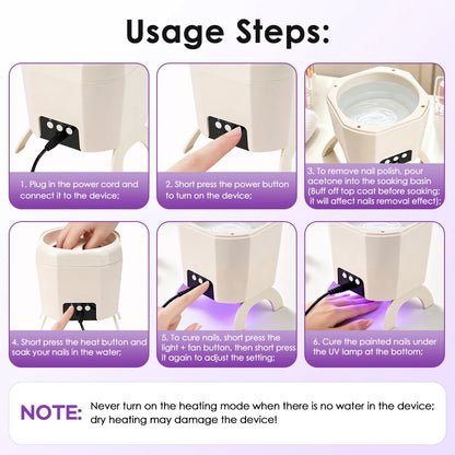 2-in-1 Electric Nail Gel Polish Remover and UV LED Curing Dryer Machine