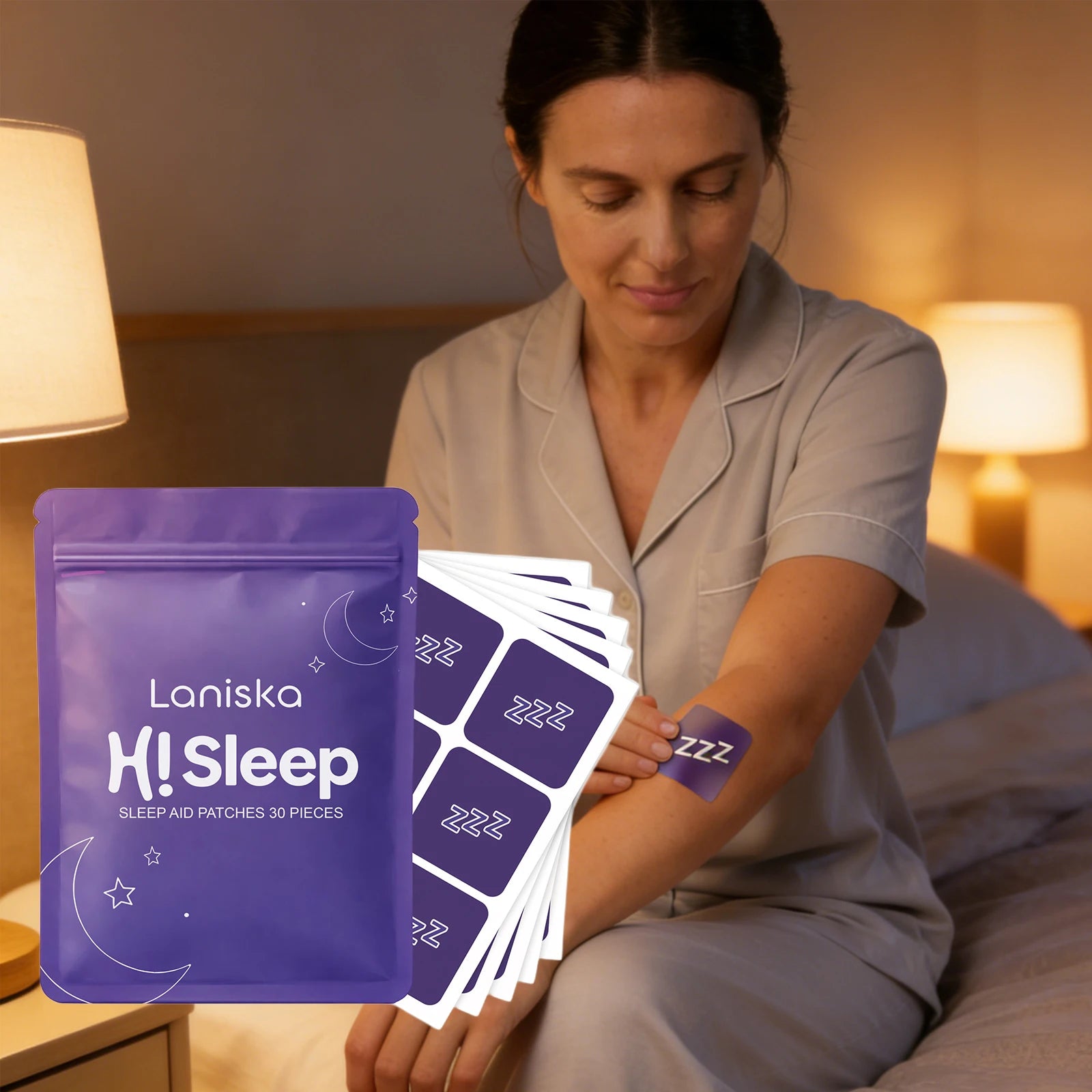 Natural Sleep Aid Patches - Herbal Insomnia Relief & Restful Night Sleep Strips - 2