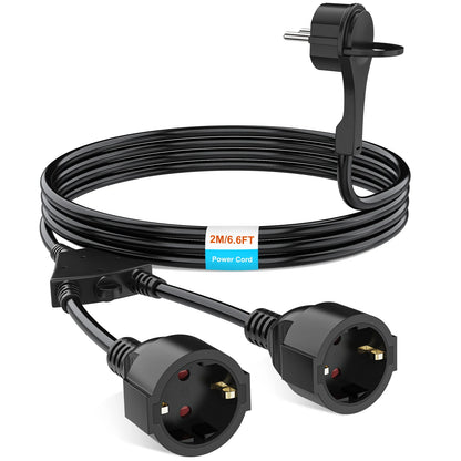 Heavy Duty EU Extension Cord - 4000W Waterproof Power Socket for Home