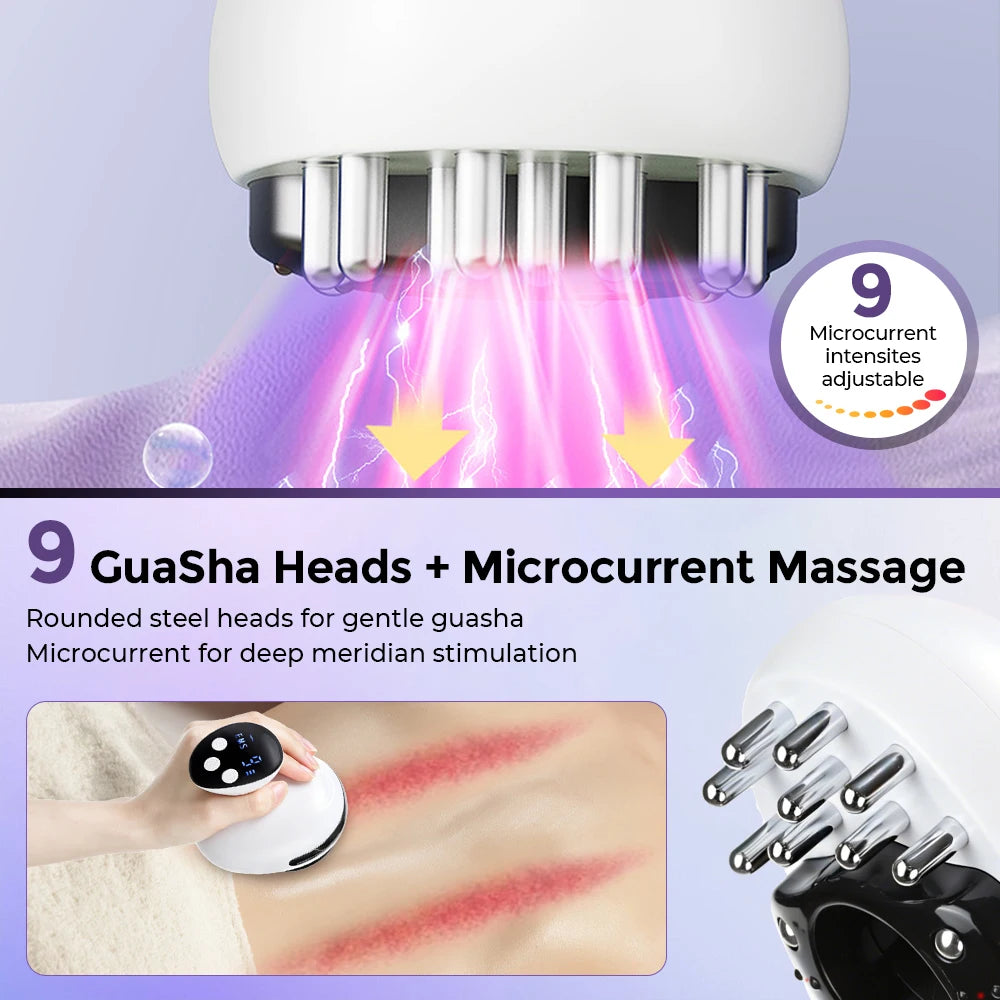 Electric Cupping Massager with Red Light Therapy & Suction for Body Pain Relief