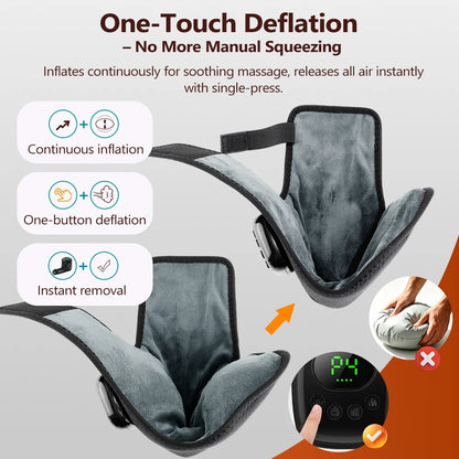 Wireless Ankle Massager with Heat and Air Compression Therapy