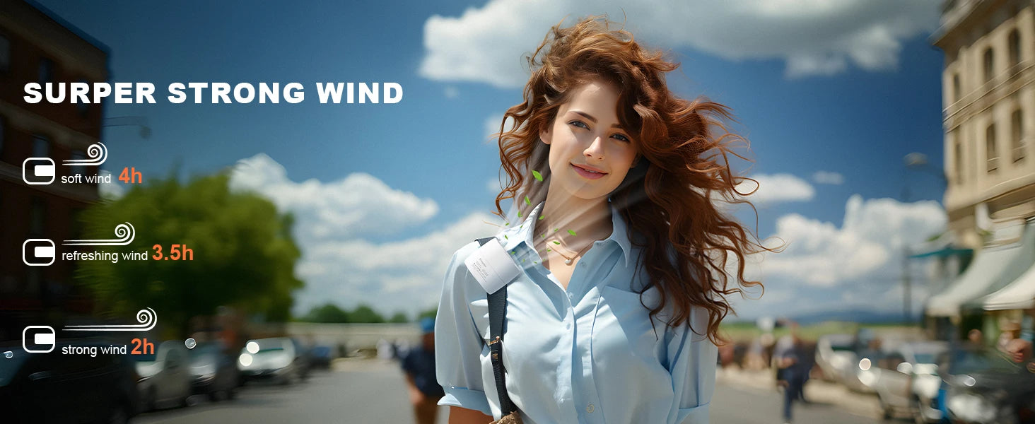 Portable Waist Clip Fan - Rechargeable Turbo Neck Fan for Outdoor Cooling - 14