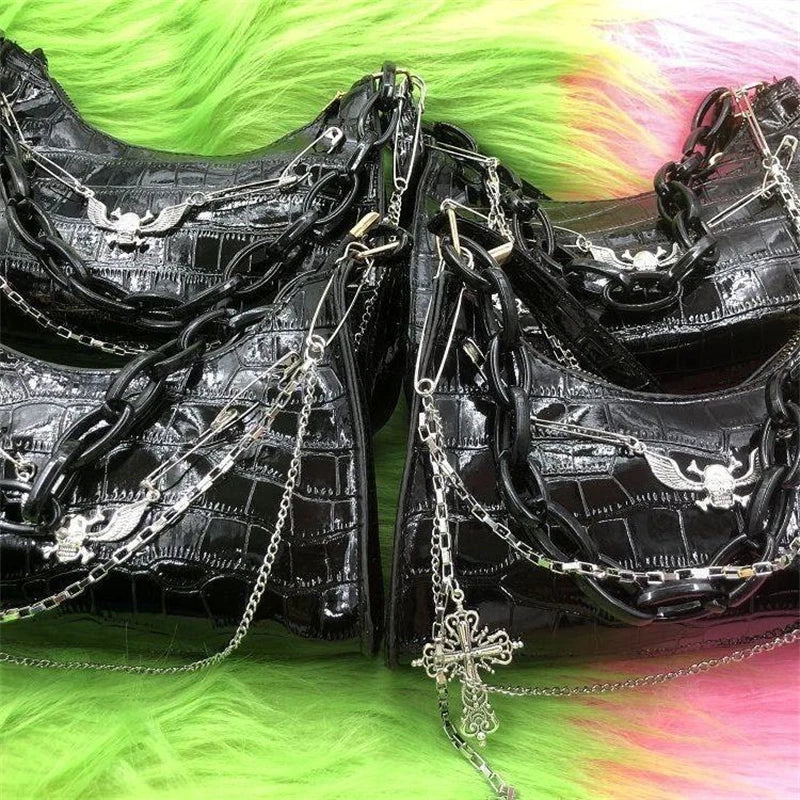Luxury Gothic Punk Underarm Bag