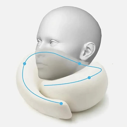 Travel Neck Pillow: Ergonomic Memory Foam U-Shaped Support for Deep Sleep