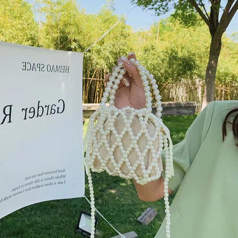 Luxury Retro Beaded Bucket Bag