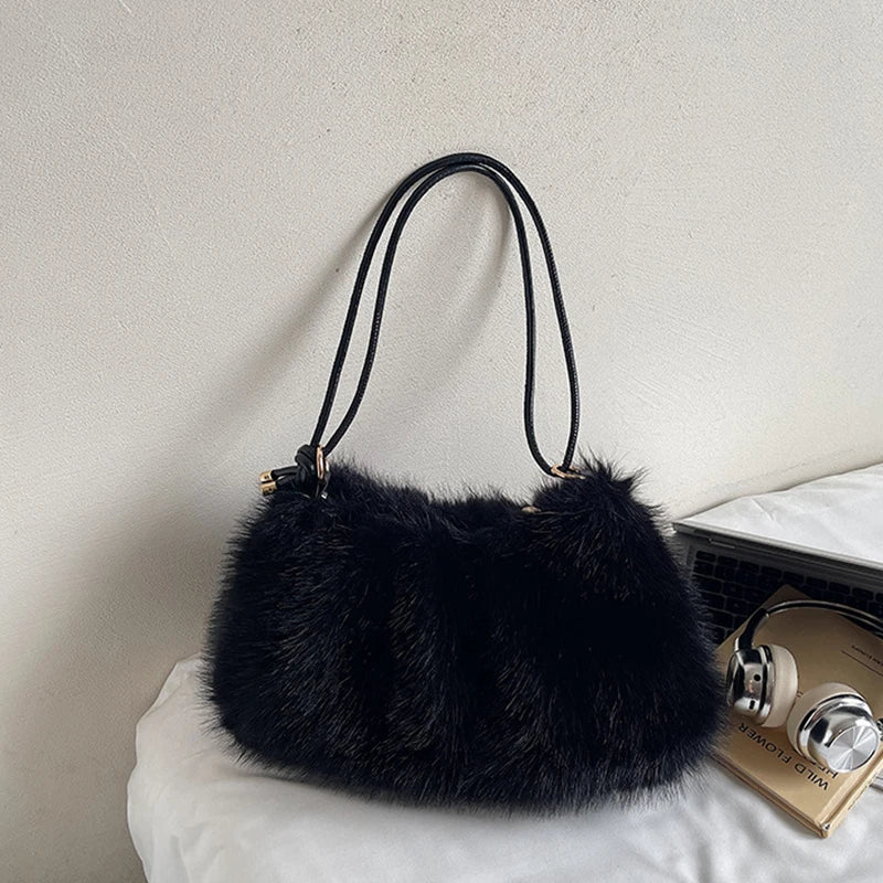 Luxury Plush Fur Shoulder Bag
