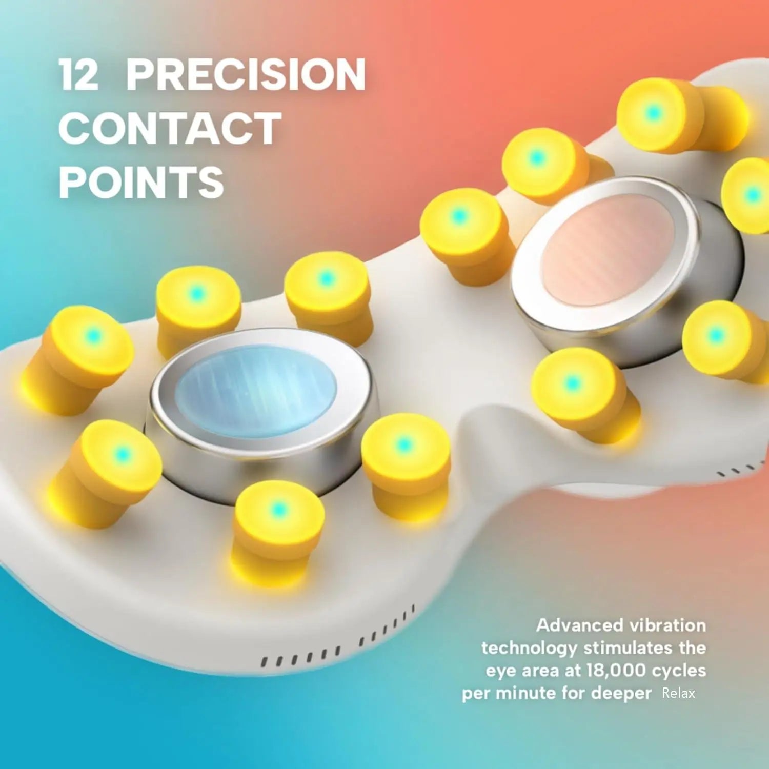 Smart Eye Massager with Cooling & Vibration for Eye Strain and Puffiness Relief - 3
