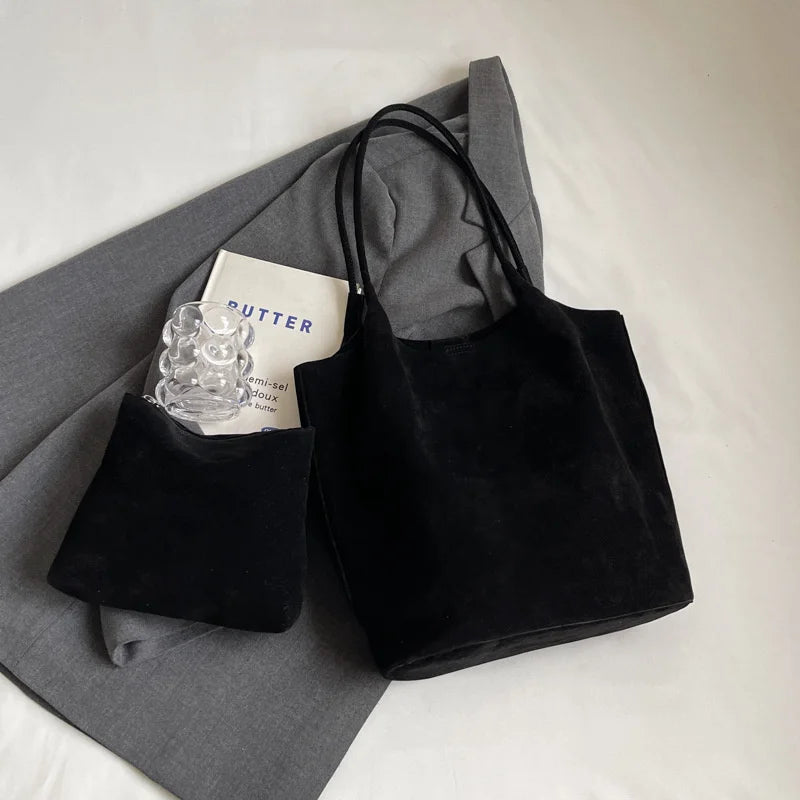 Luxury Retro Suede Tote