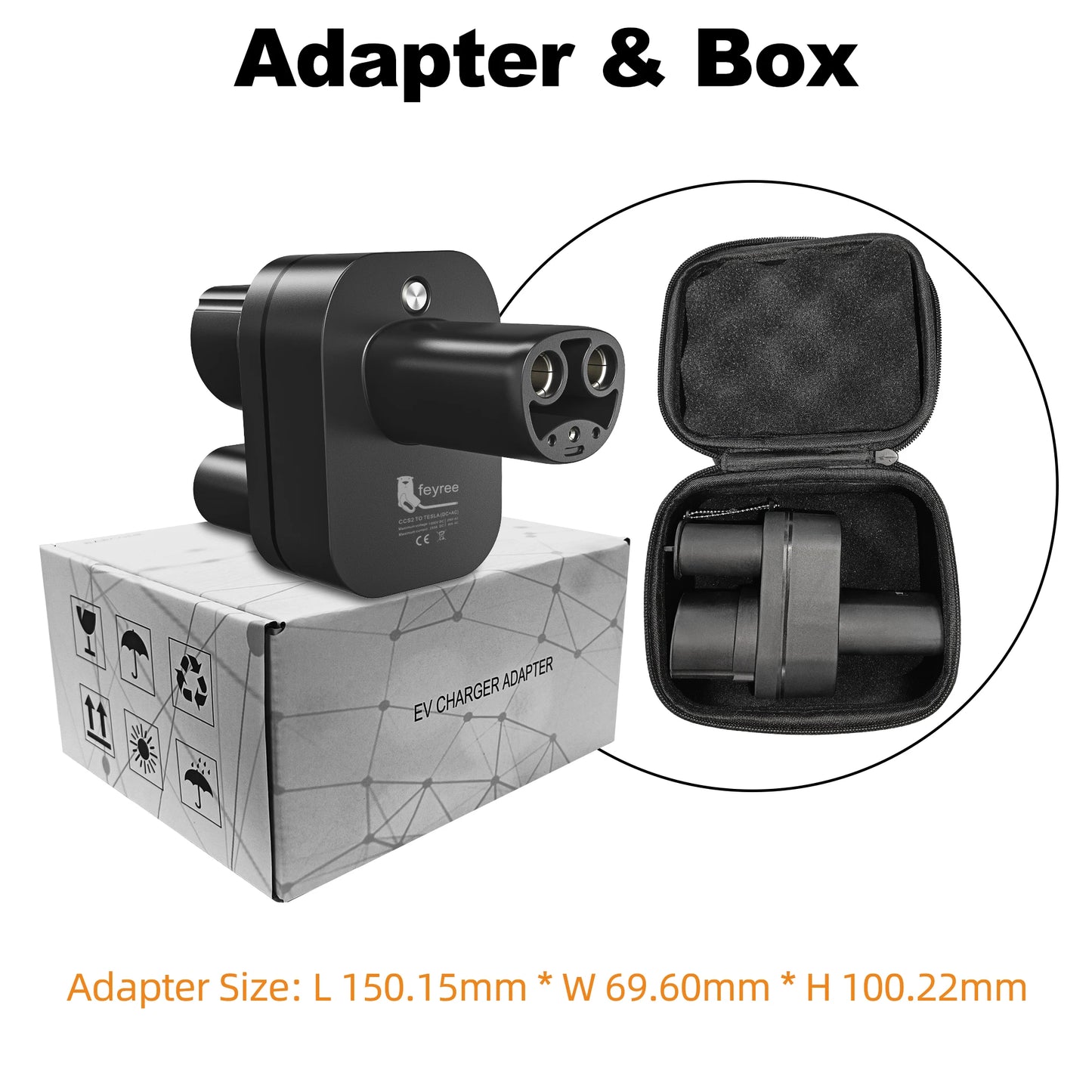 CCS2 to Tesla NACS Fast Charging Adapter for Model 3/X/Y/S
