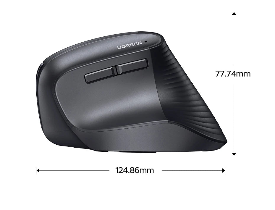 Vertical Ergonomic Wireless Mouse 4000 DPI Optical 2.4G Silent Click - 26