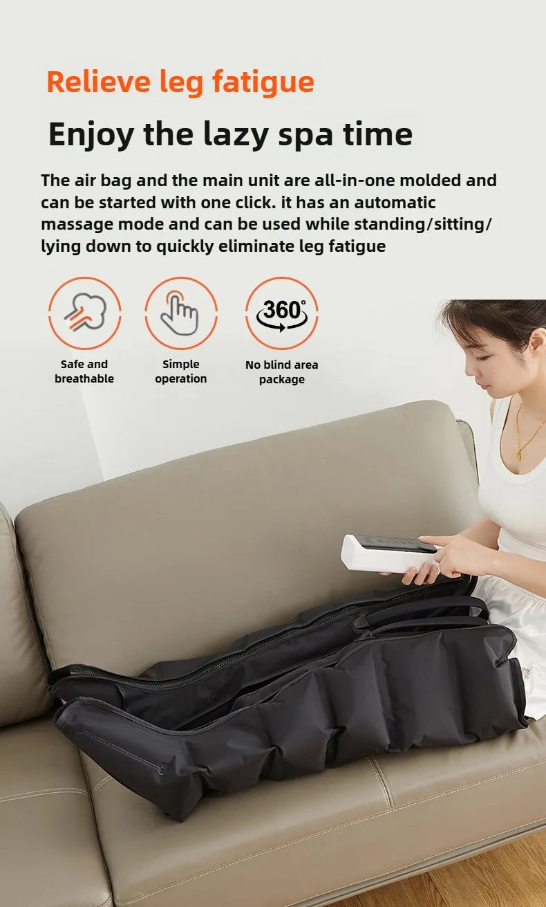 Air Compression Leg & Foot Massager for Circulation and Pain Relief