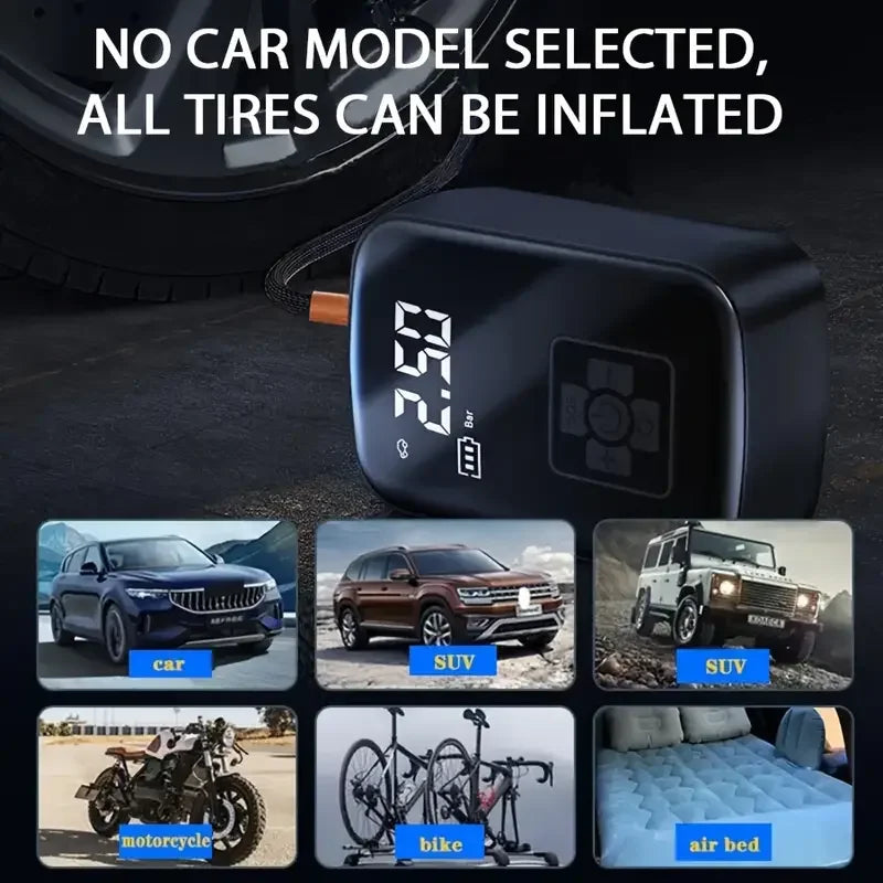 Portable Wireless Car Tire Inflator & Electric Air Pump - 3