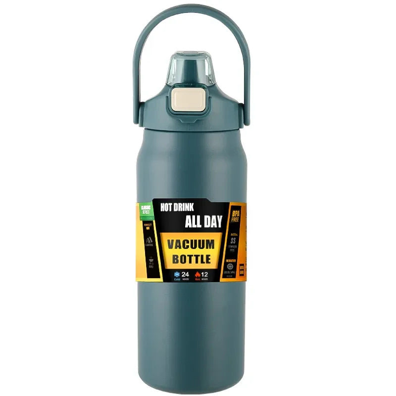Insulated Stainless Steel Vacuum Flask - 24H Cold & 8H Hot Water Bottle
