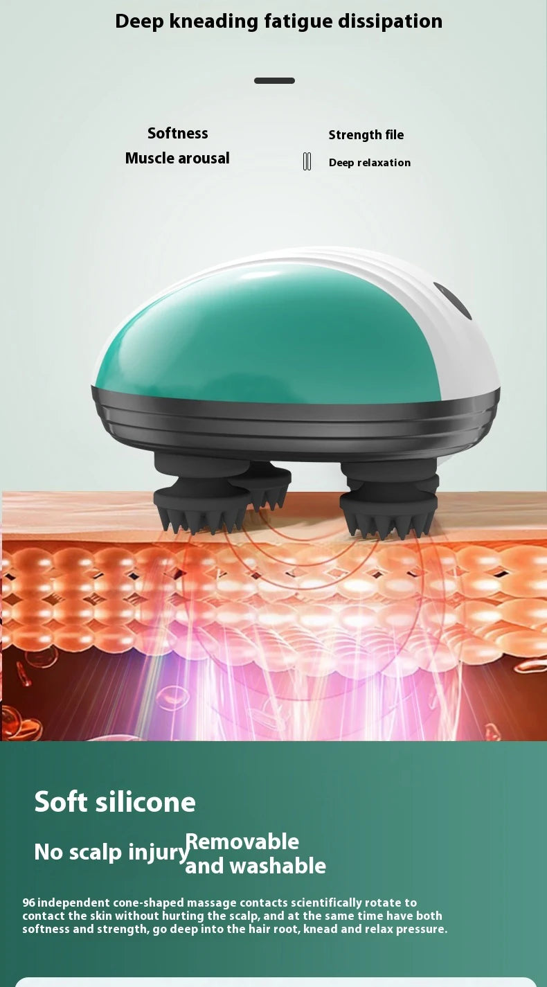 Electric Pet & Human Scalp Massager - Deep Tissue Kneading Tool