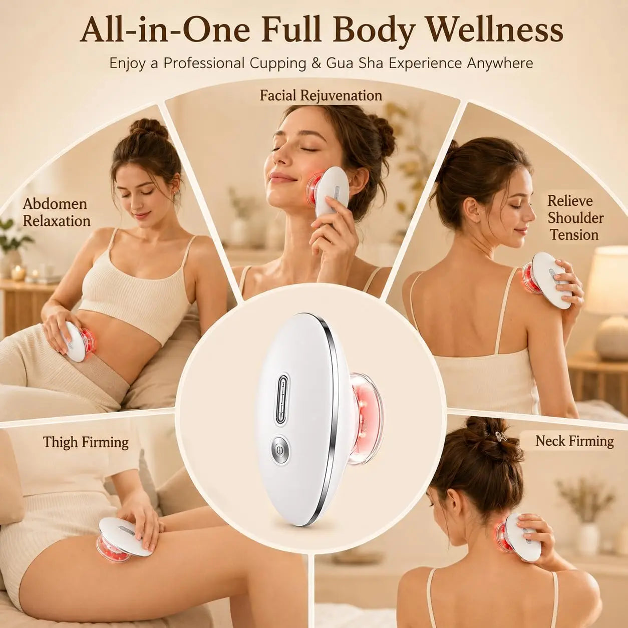 3-in-1 Face & Body Sculpting Massager - LED Skin Tightening & Lymphatic Drainage - 6