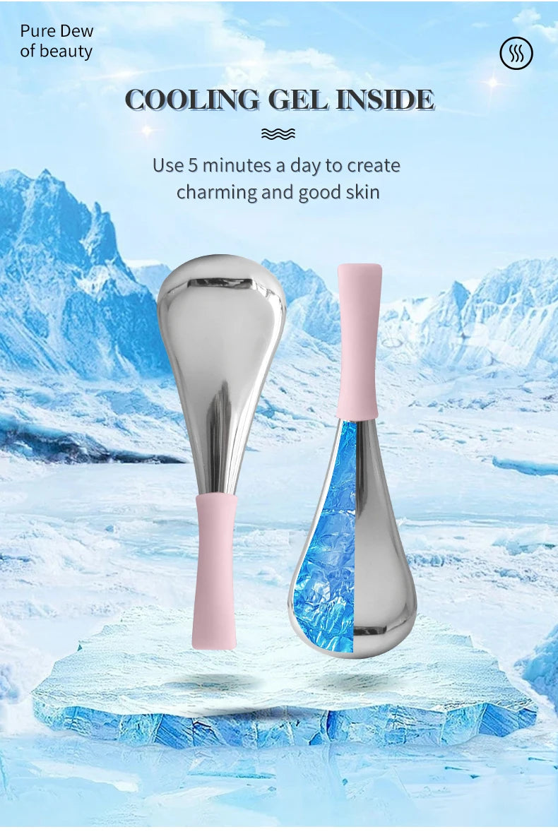 Stainless Steel Facial Cryo Sticks for Skin Tightening and Puffiness Relief - 10