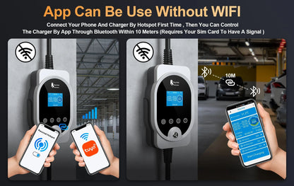 7KW Type 2 EV Wallbox Charger - Smart Wi-Fi App Control Fast Charging