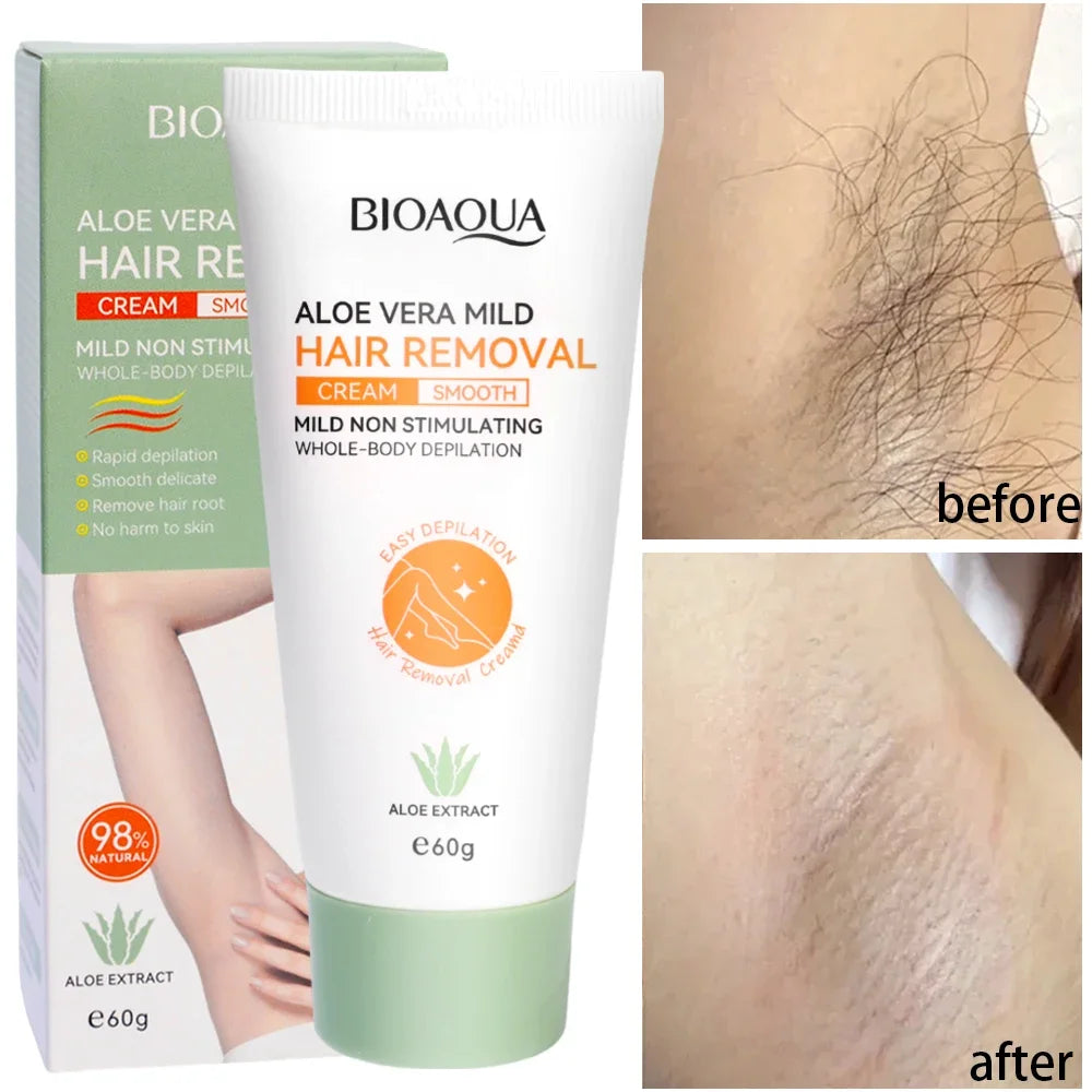 Gentle Aloe Vera Hair Removal Cream for Painless Full Body Smoothing - 11