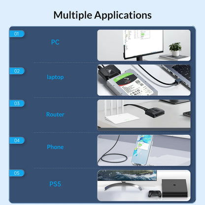 USB 3.0 to SATA Adapter for 2.5" SSD/HDD with Protective Silicone Case