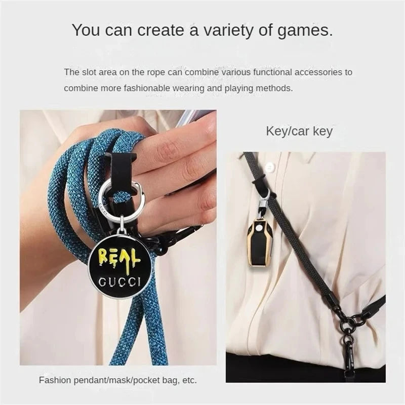 Universal 8mm Crossbody Phone Lanyard - Adjustable Detachable Neck Strap - 5