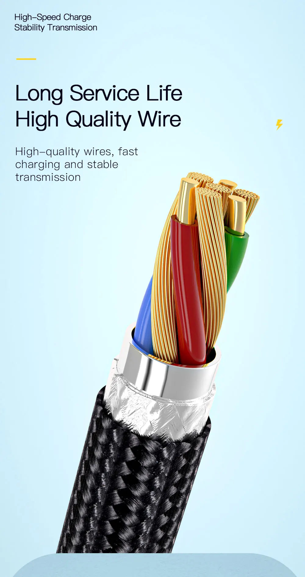 Essager 100W Fast Charging USB-C Cable - High-Speed Data Sync & Power