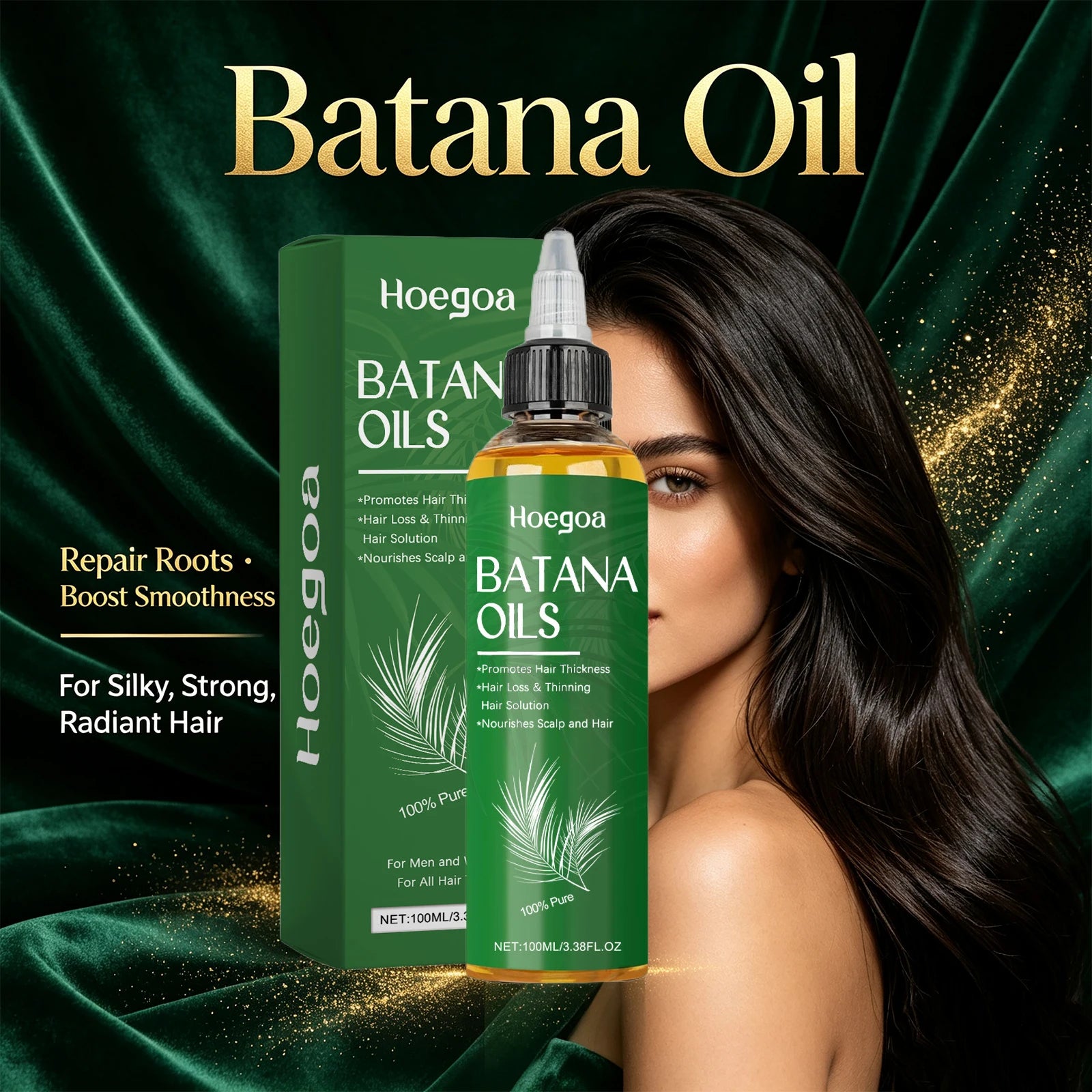 Pure Batana Oil for Hair Growth, Scalp Nourishment & Frizz Control - 1