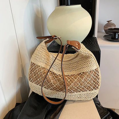 Luxury Woven Straw Beach Tote