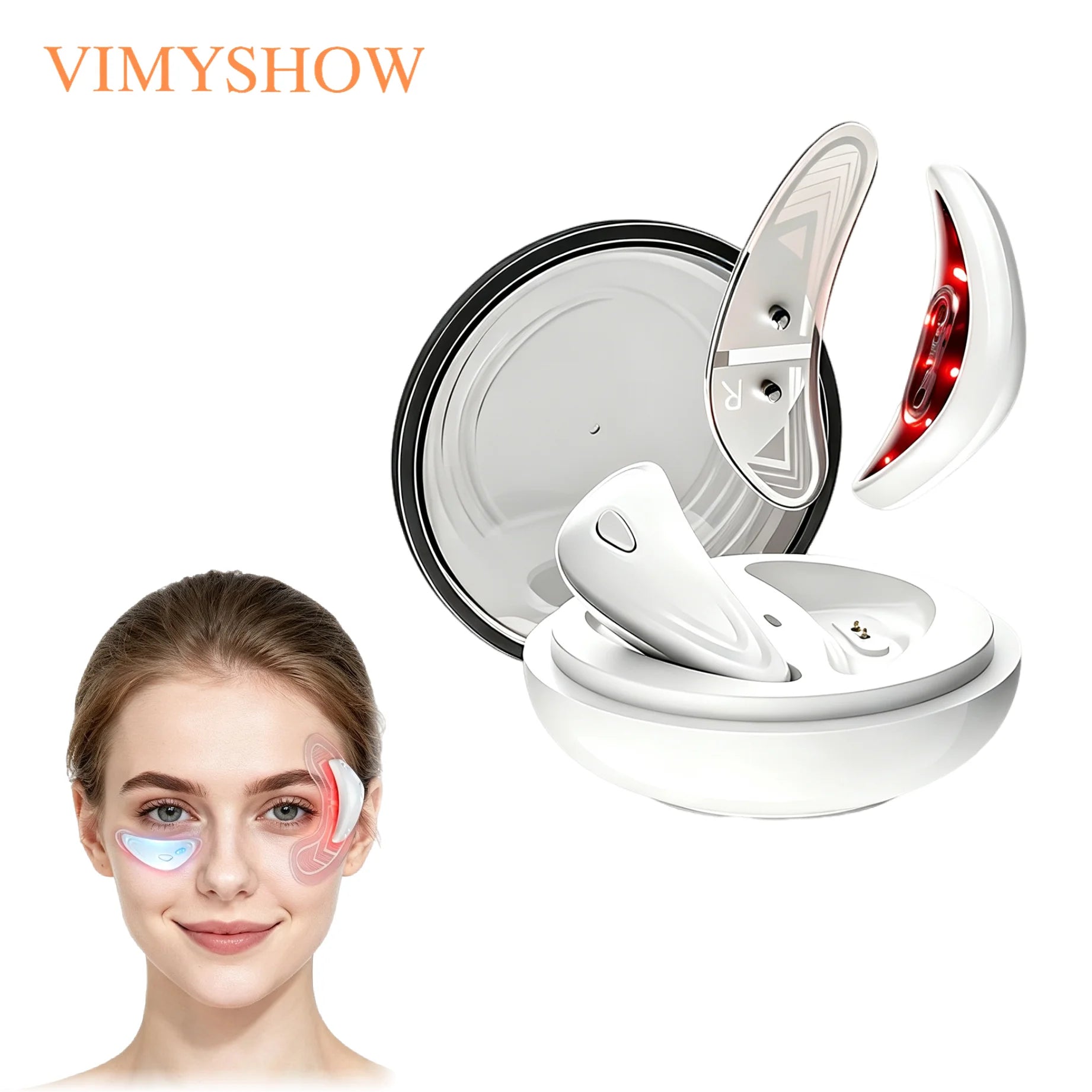 Microcurrent Red Light Under Eye Massager for Dark Circles and Puffiness - 1