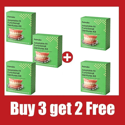 Comfort Fit Silicone Snap-On Dentures – Realistic Upper & Lower Set