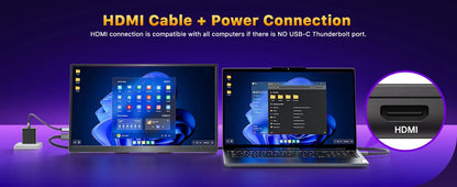 16-inch 2.5K 165Hz Portable Monitor - QHD Travel Display for Laptop