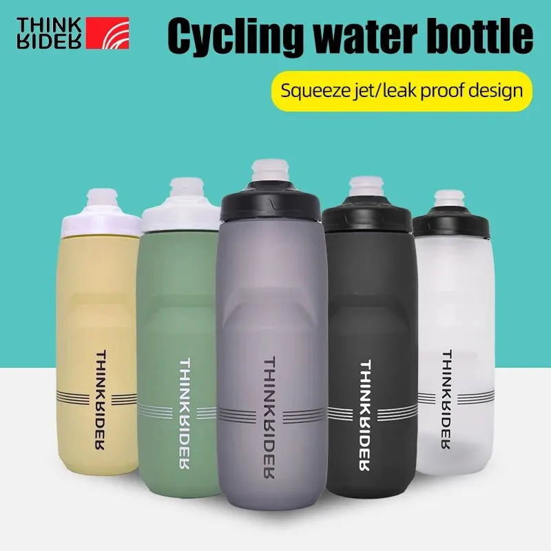 ThinkRider Sports Water Bottle - Leak-Proof Squeeze Bottle for Cycling & MTB