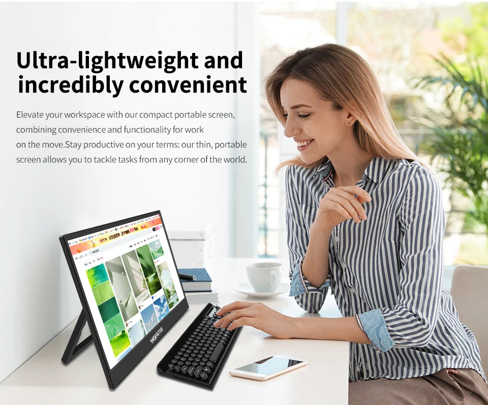 13.3" 4K Portable Monitor - Ultra-HD HDR Display for Laptop, PS5 & Xbox - 16