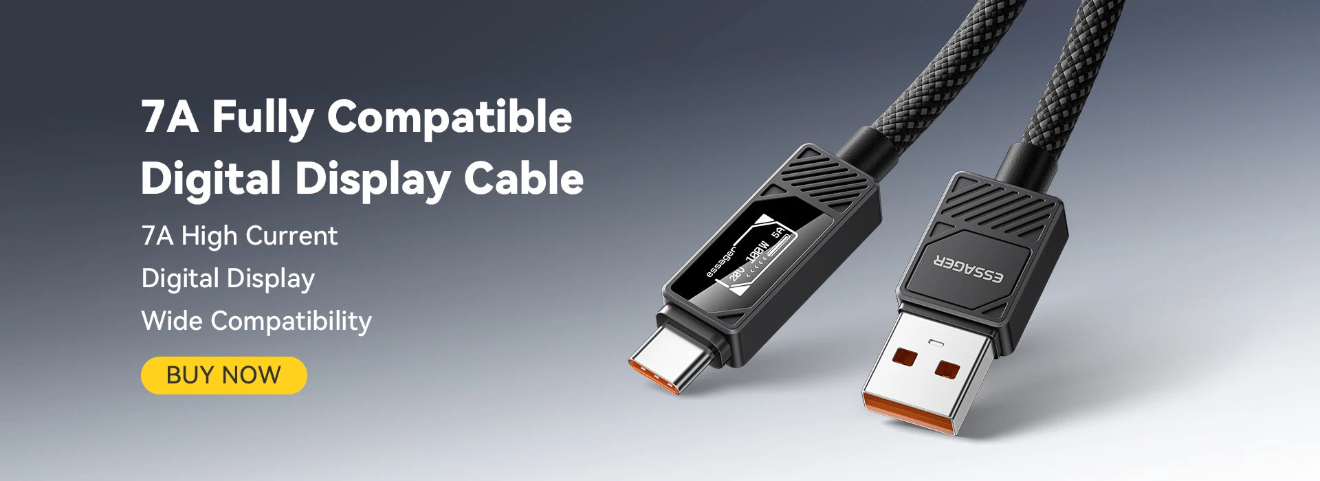 Essager 100W Fast Charging USB-C Cable - High-Speed Data Sync & Power - 7