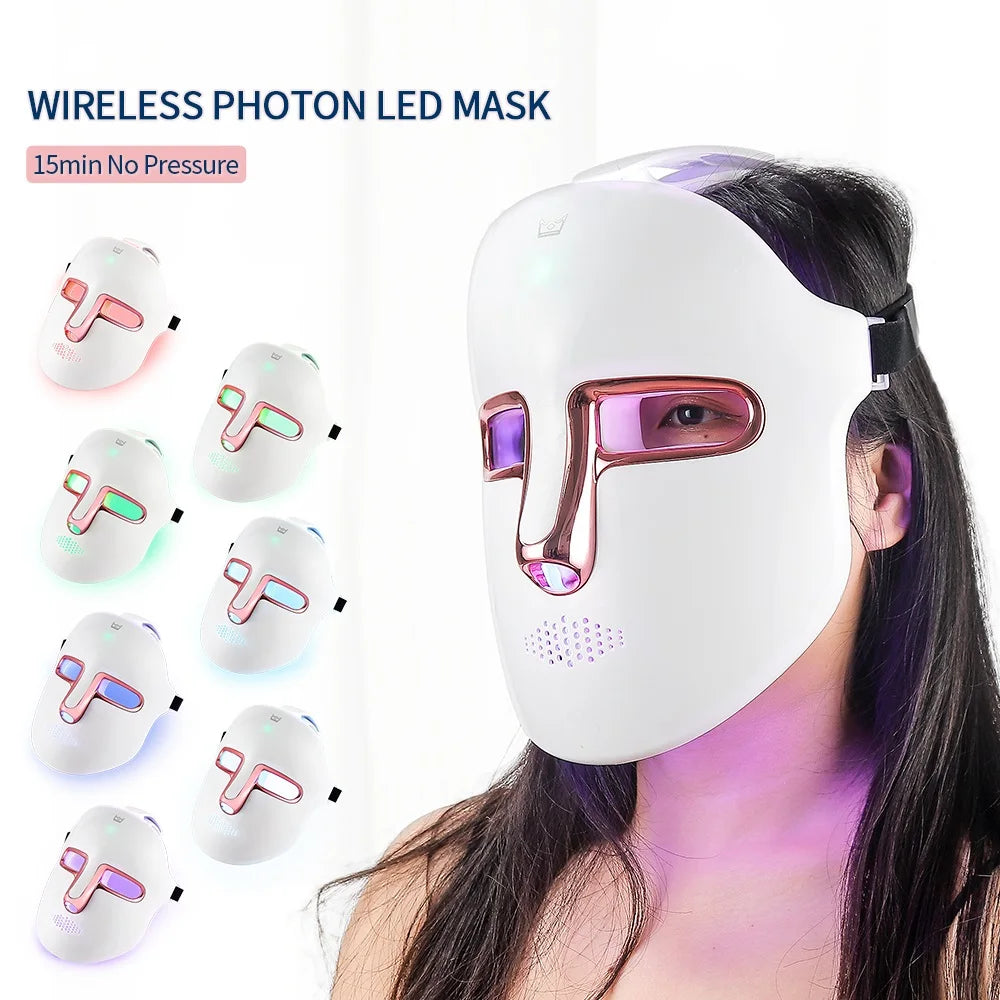 7 Color LED Face & Neck Mask - Anti-Aging Light Therapy
