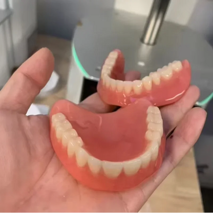 Custom Silicone Upper & Lower Denture Set for Natural Smile & Comfort