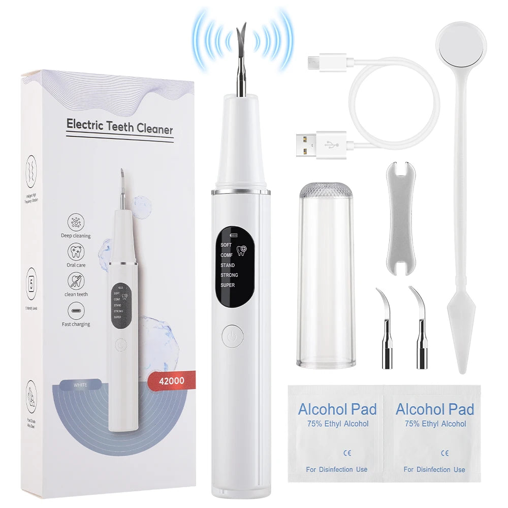 Ultrasonic Electric Teeth Cleaner & Tartar Plaque Remover for Professional Oral Care - 7