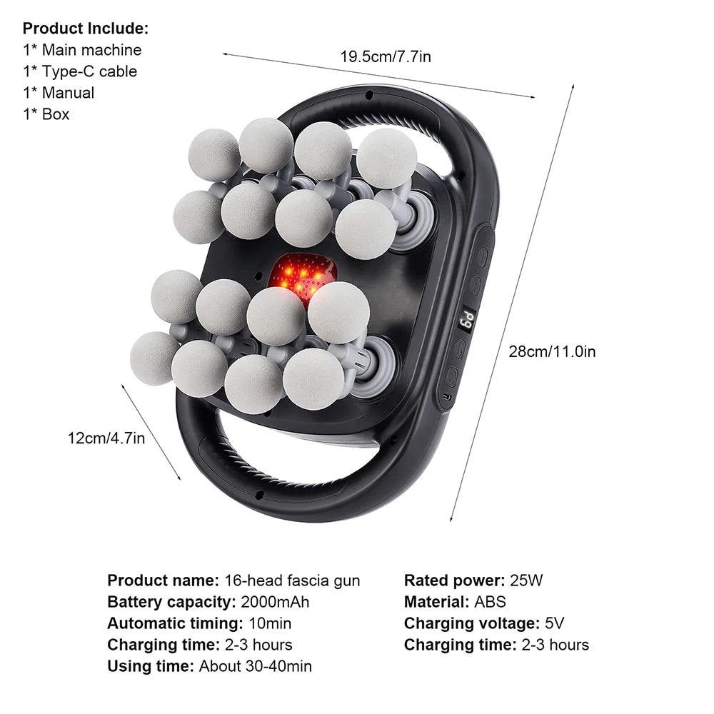 16-Head Deep Tissue Massager