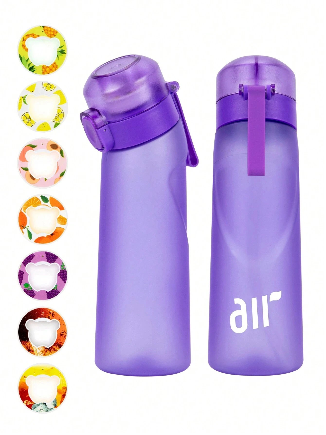 800ml Fruit Scented Water Bottle with Flavor Pod & Straw - Leak Proof - 16