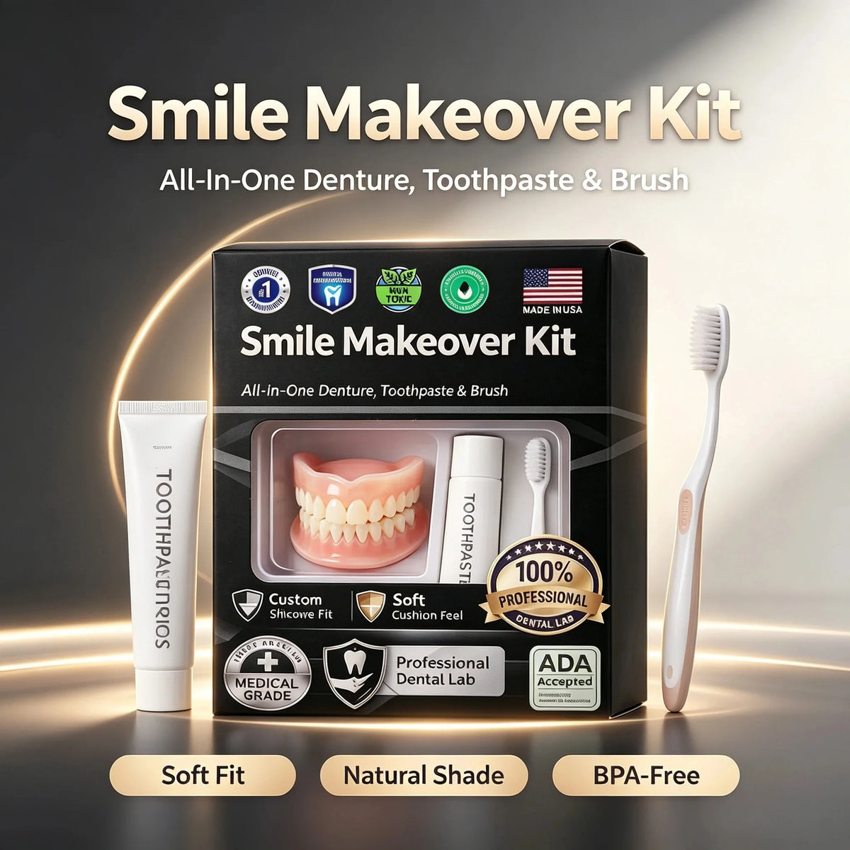 Moldable Silicone Cosmetic Teeth - Instant Smile Veneer Kit