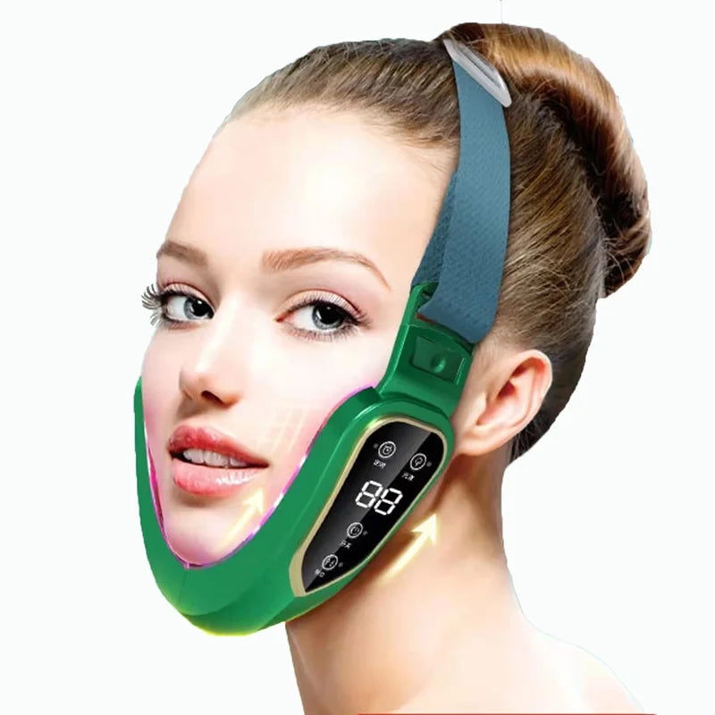 LED V-Face Lifting Massager: Photon Therapy & Vibration Slimming Device