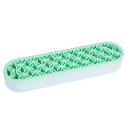 Silicone Makeup Brush Organizer & Drying Rack - Durable Desktop Storage