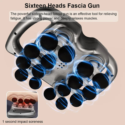 16-Head Deep Tissue Muscle Massage Gun - Percussion Massager