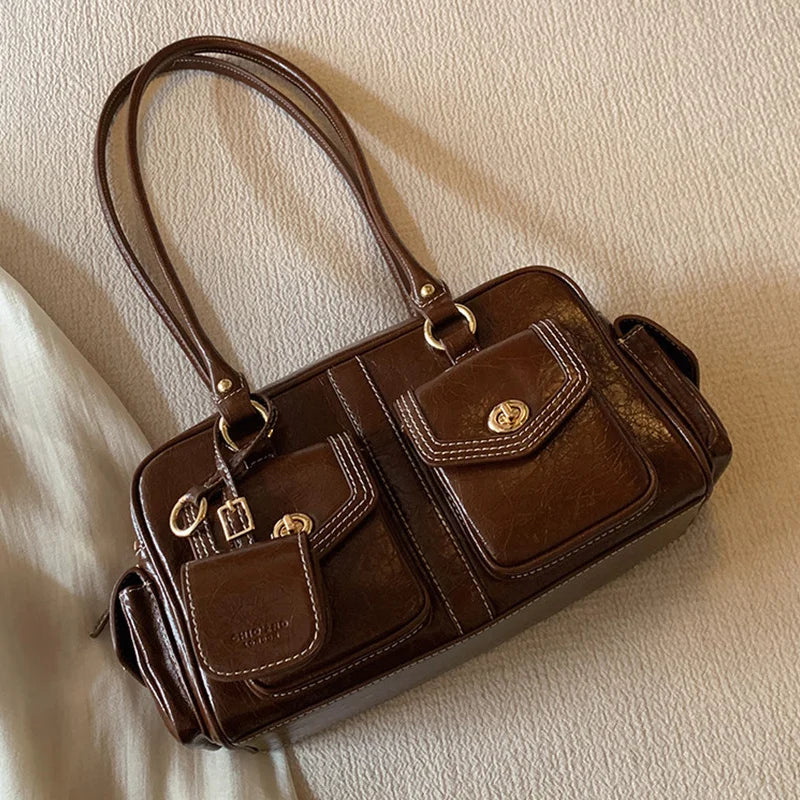 Luxury Trendy Stone Boston Bag